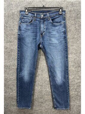 Levis 505 Jeans Men’s 32x32 Blue Regular Straight Leg Denim Medium Wash Stretch